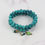Thumbnail: Blue & green bead charm bracelet