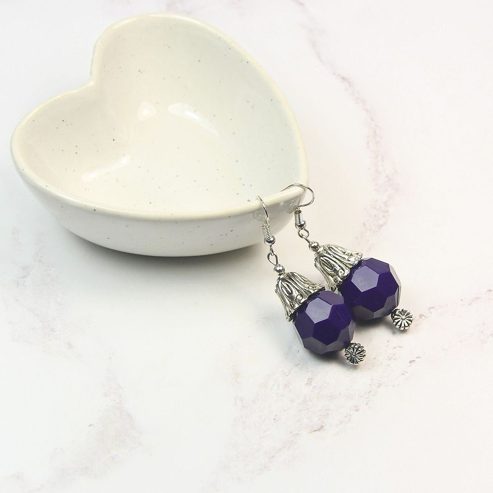 Thumbnail: STATEMENT PURPLE NECKLACE SET