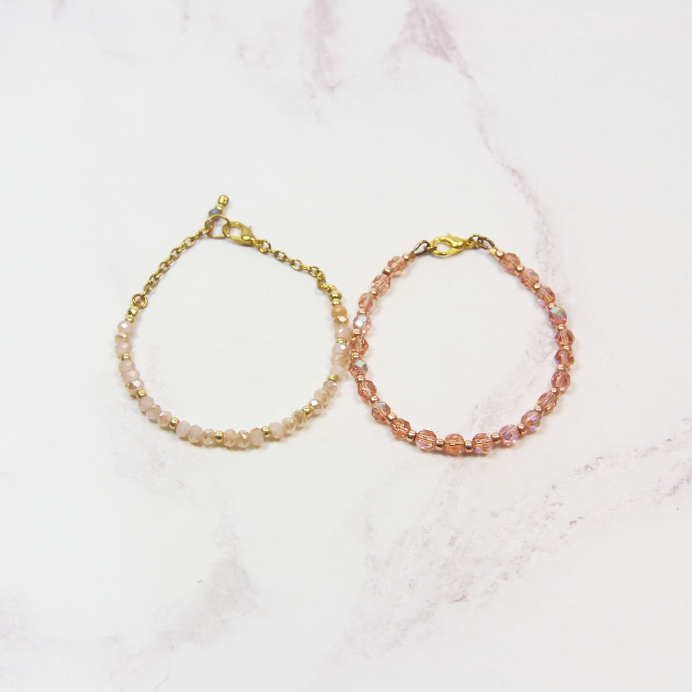 Thumbnail: PEACH MELBA STACKING BRACELET