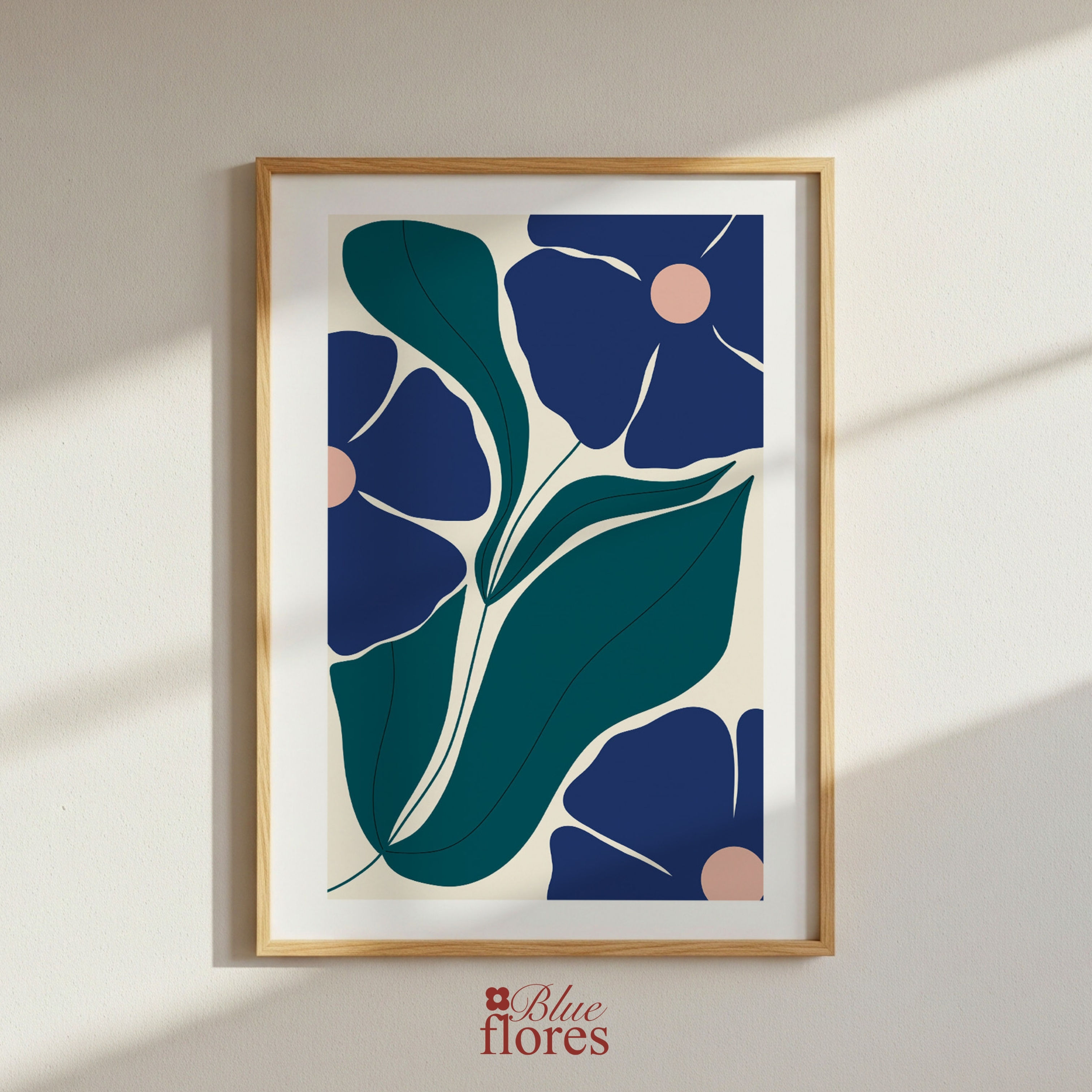 Affiche - Fleurs bleues