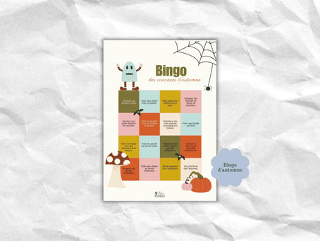 Un bingo d’automne à imprimer pour les vacances de la Toussaint.