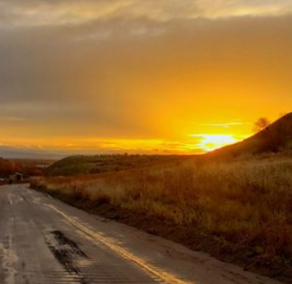 Boise foothills sunset