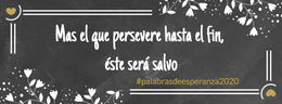 Mas el que persevere hasta el fin, éste será salvo by Blanca Quiroga