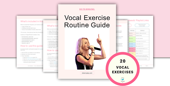 A Pdf pages of Dots Vocal Routine Guide