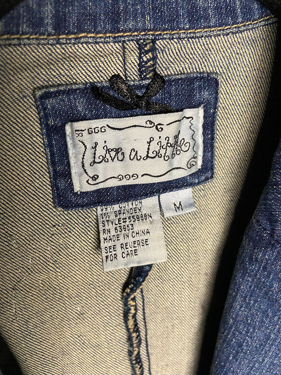 Thumbnail: Upcycled "Here Goes the Bride" Denim Jacket