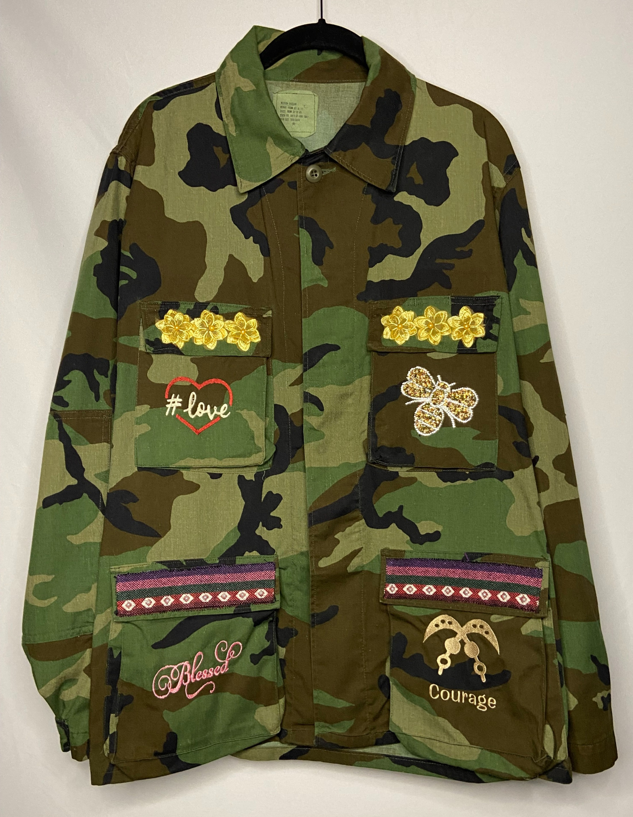 Upcycled "Inspiration" Camo Jacket