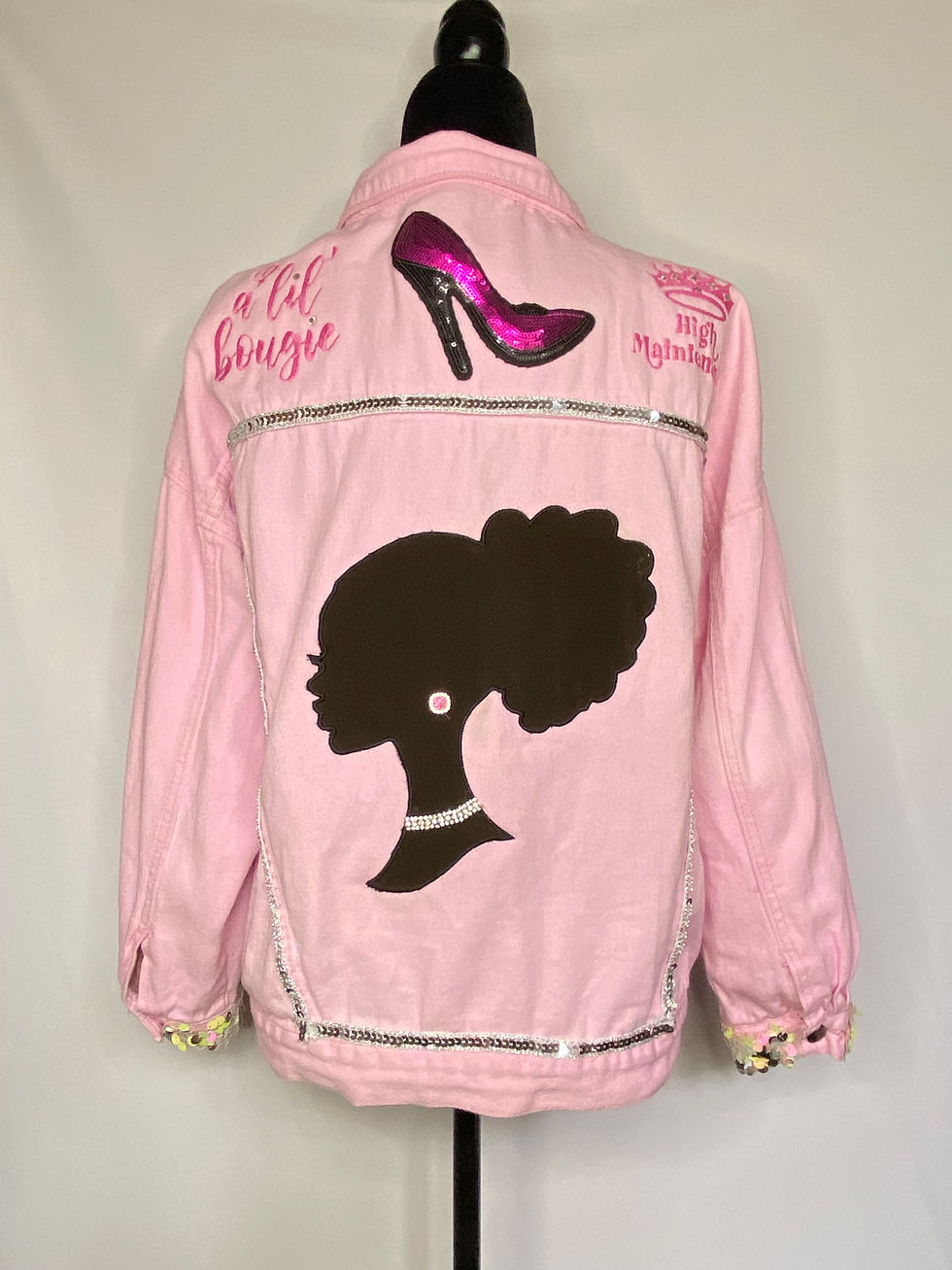 Thumbnail: Upcycled "Barbie Inspired" Plus Size Denim Jacket