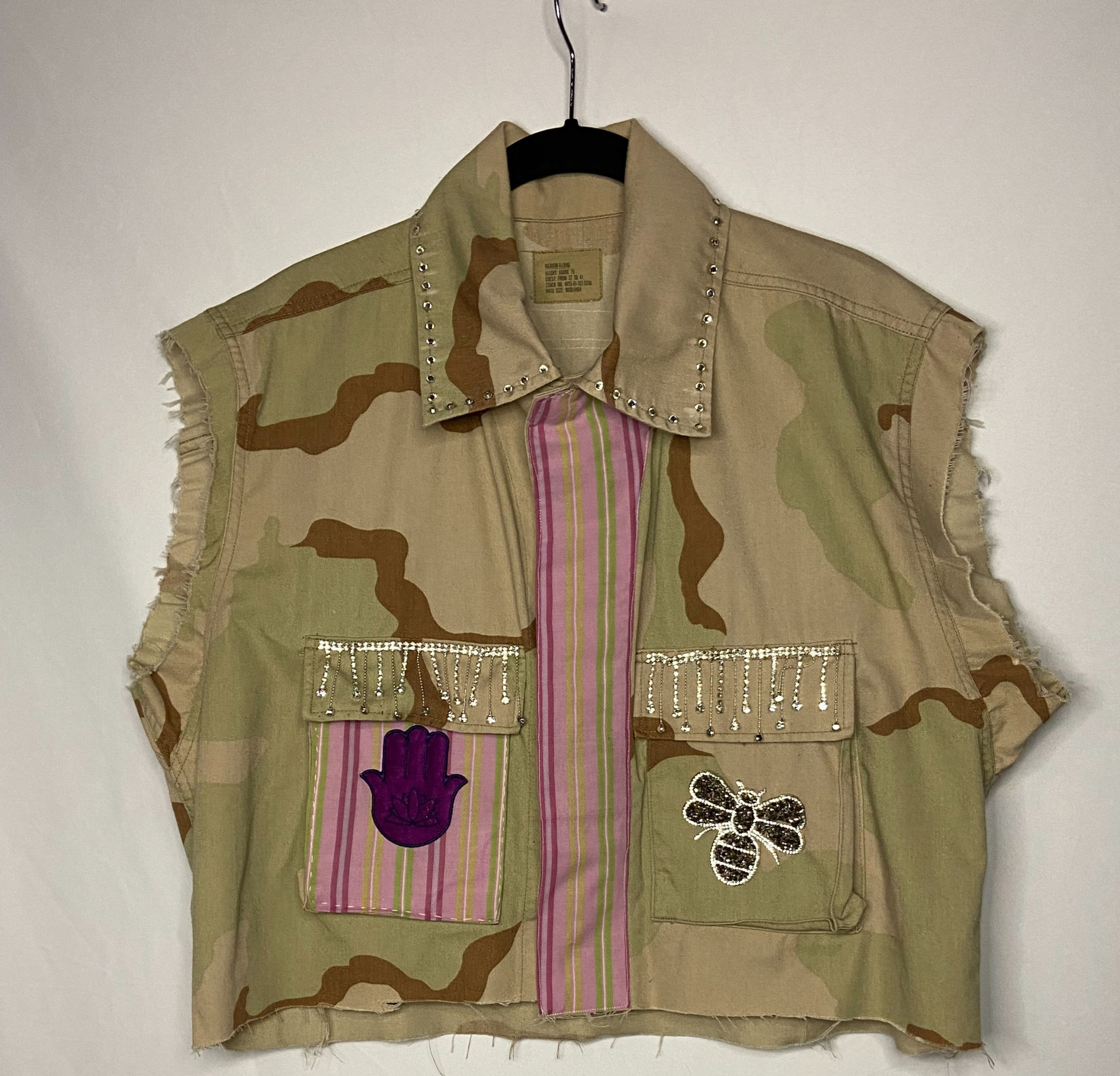 Upcycled "Quilt Patchwork" Camo Vest