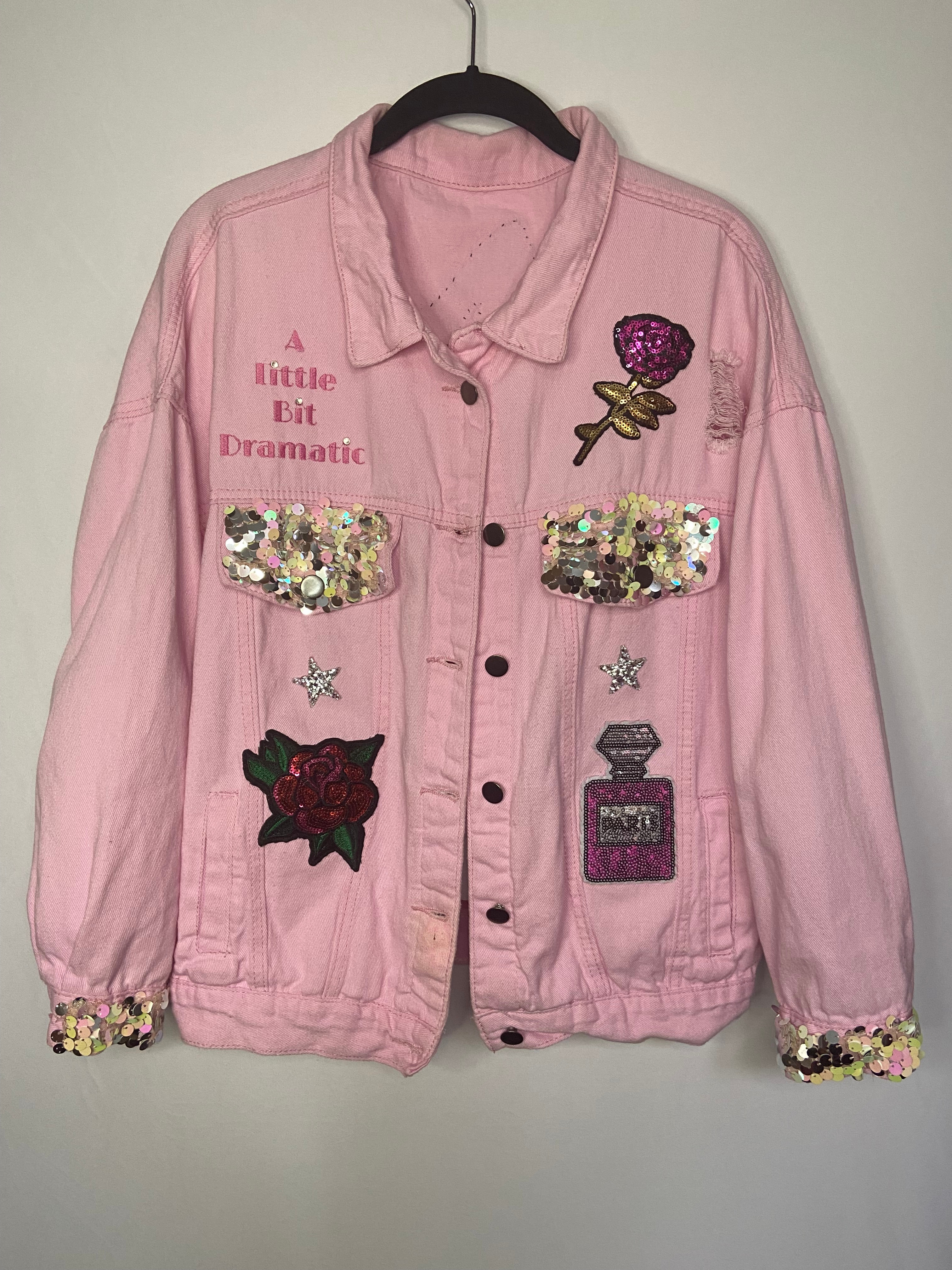Upcycled "Barbie Inspired" Plus Size Denim Jacket