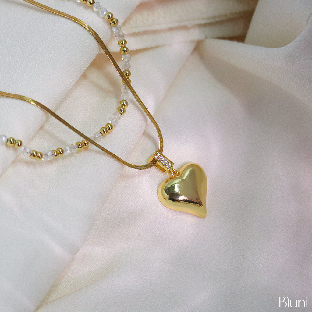 Celestia Heart Layered Necklace - Waterproof, Antitarnish, & Stainless Steel