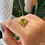Thumbnail: Emerald Idol Ring  - Adjustable, Waterproof, Antitarnish & Stainless Steel