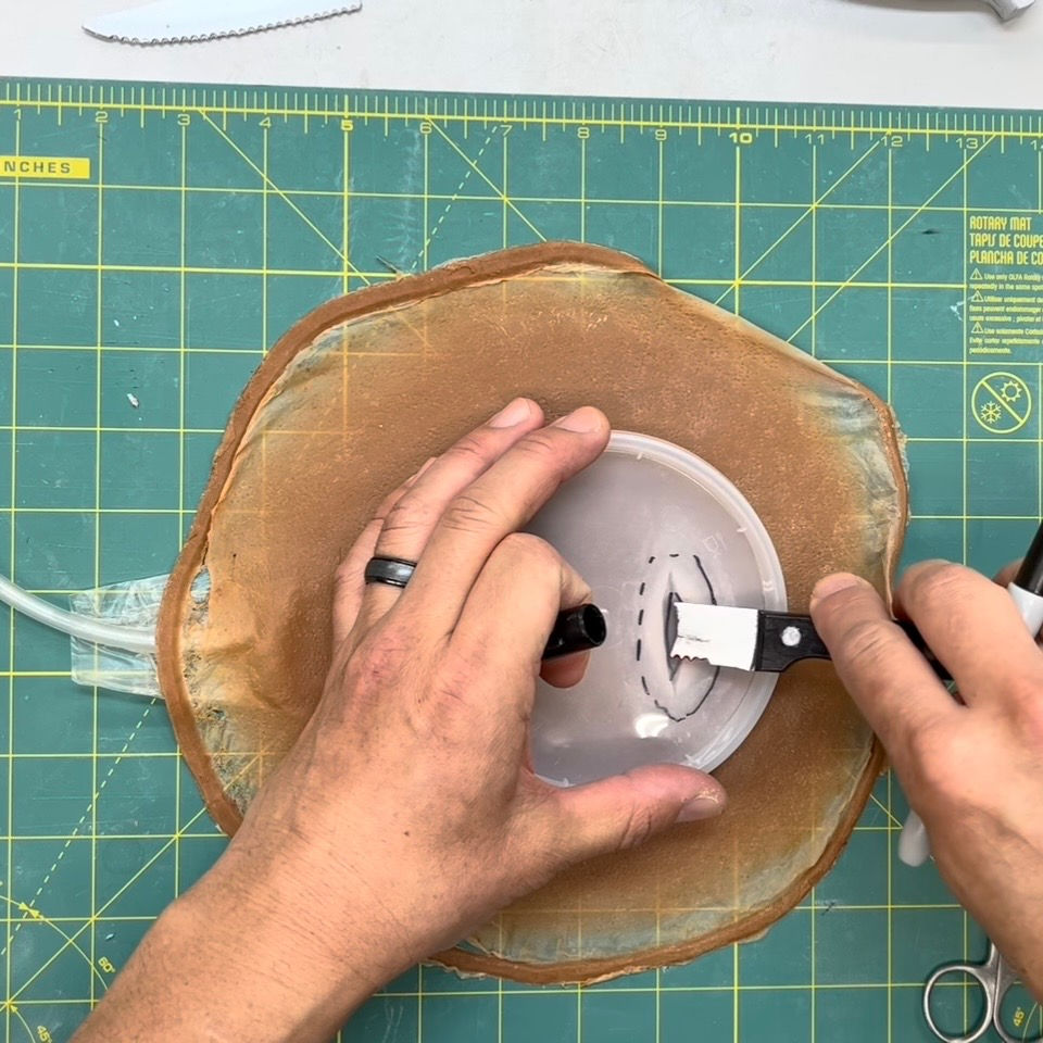 Checking sizes for a plate.