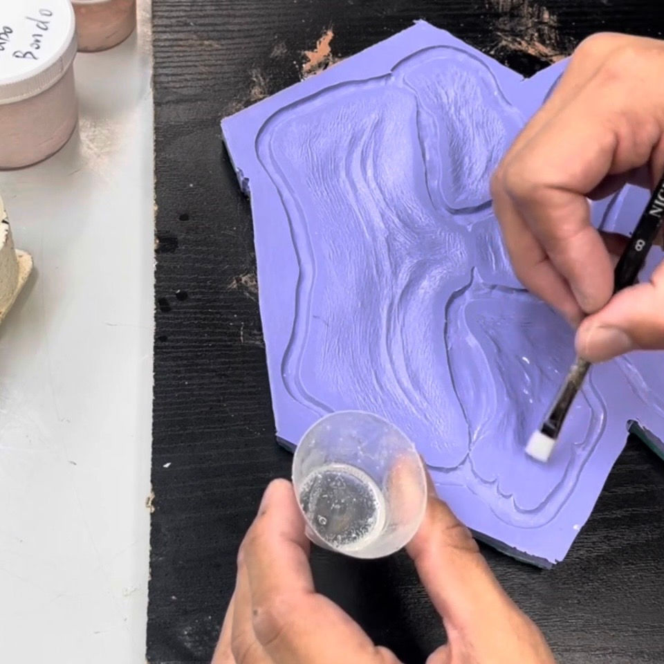 Keep the plastic skin within the edges.