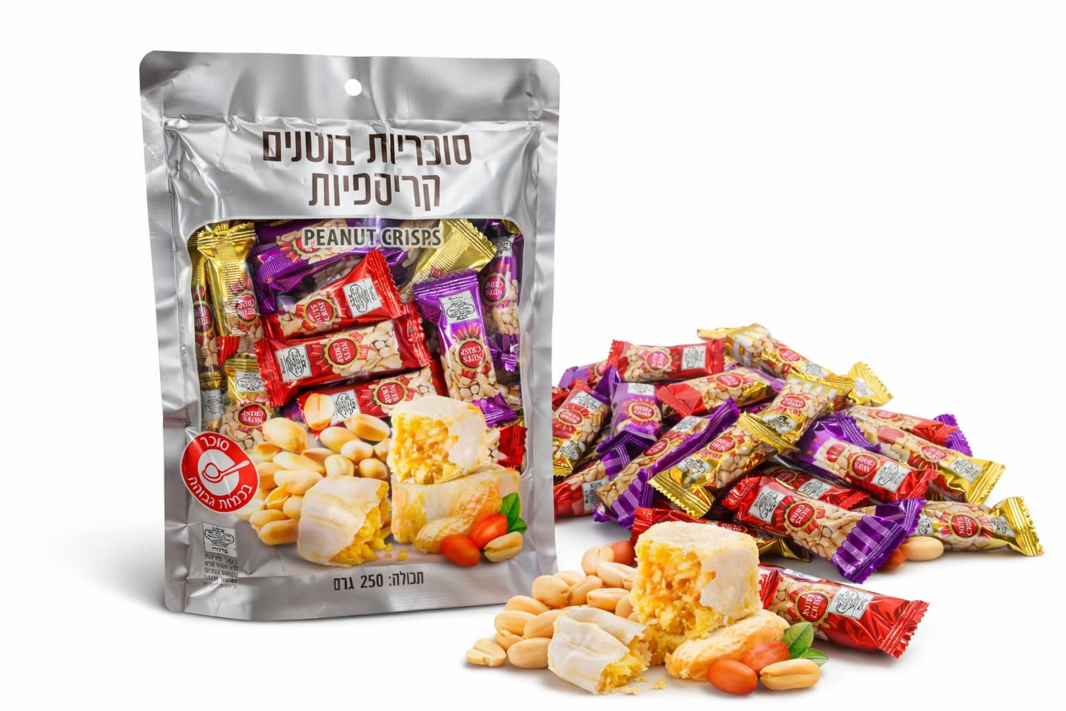 סוכריות בוטנים 250 גרם 1/24 בד"ץ