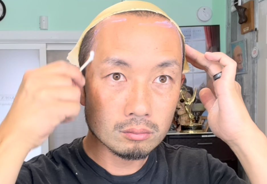 Bald Cap to cover my hair.