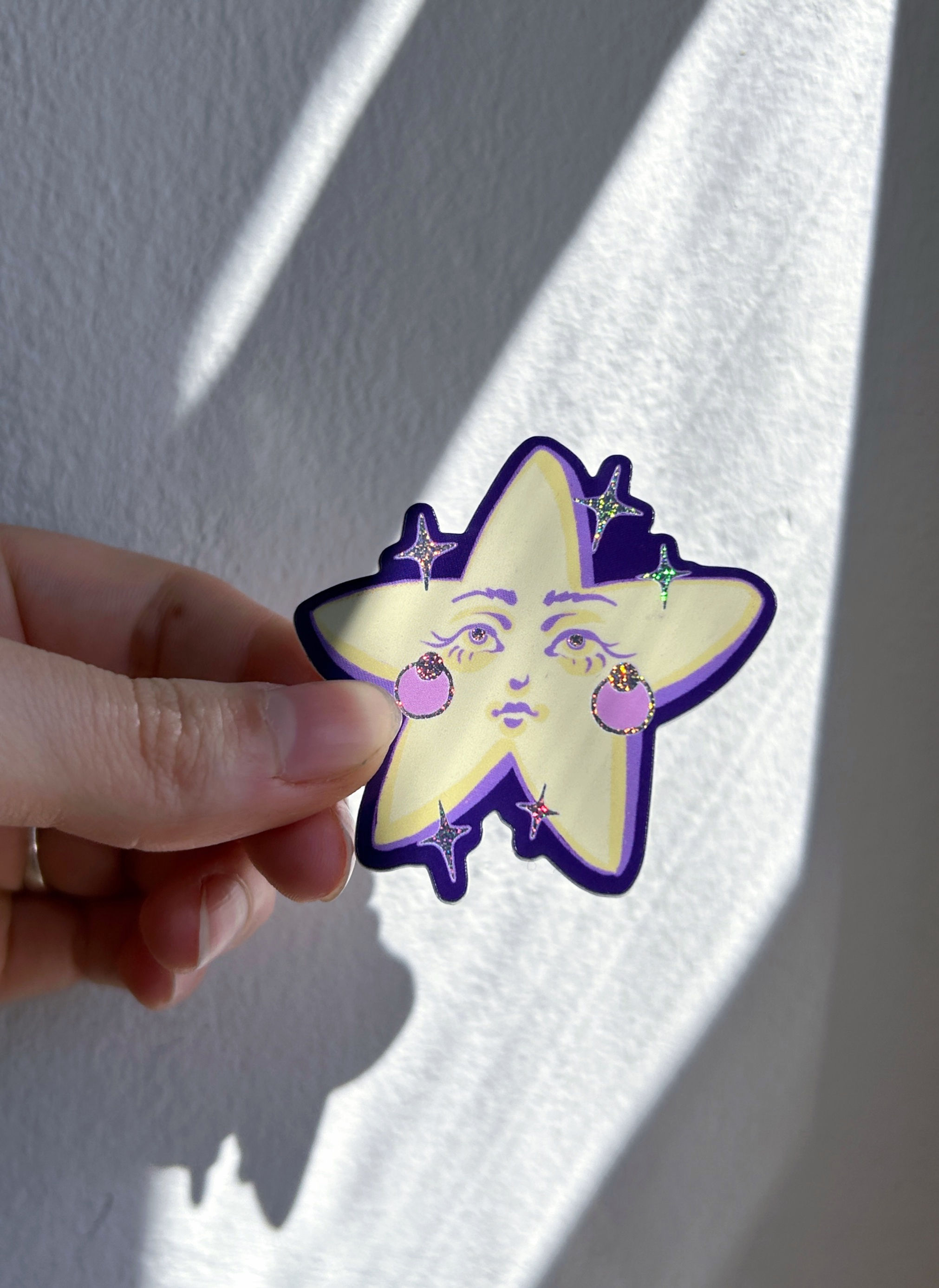 STAR Sticker mit Glitter Effekt