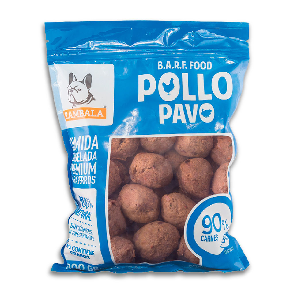 Rambala-Alimento-Barf-Premium---Pollo---Pavo-800-gr