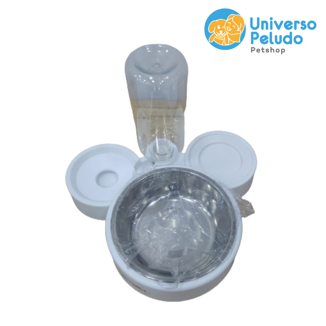 PLATO DOBLE CON DISEÑO MICKEY C/DISPENSADOR