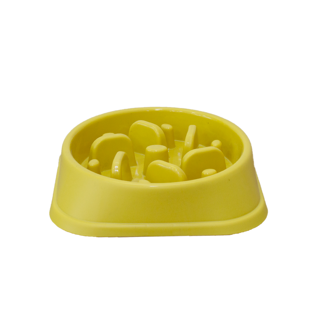 Plato  smatpet antiansiedad  mostaza forma circular