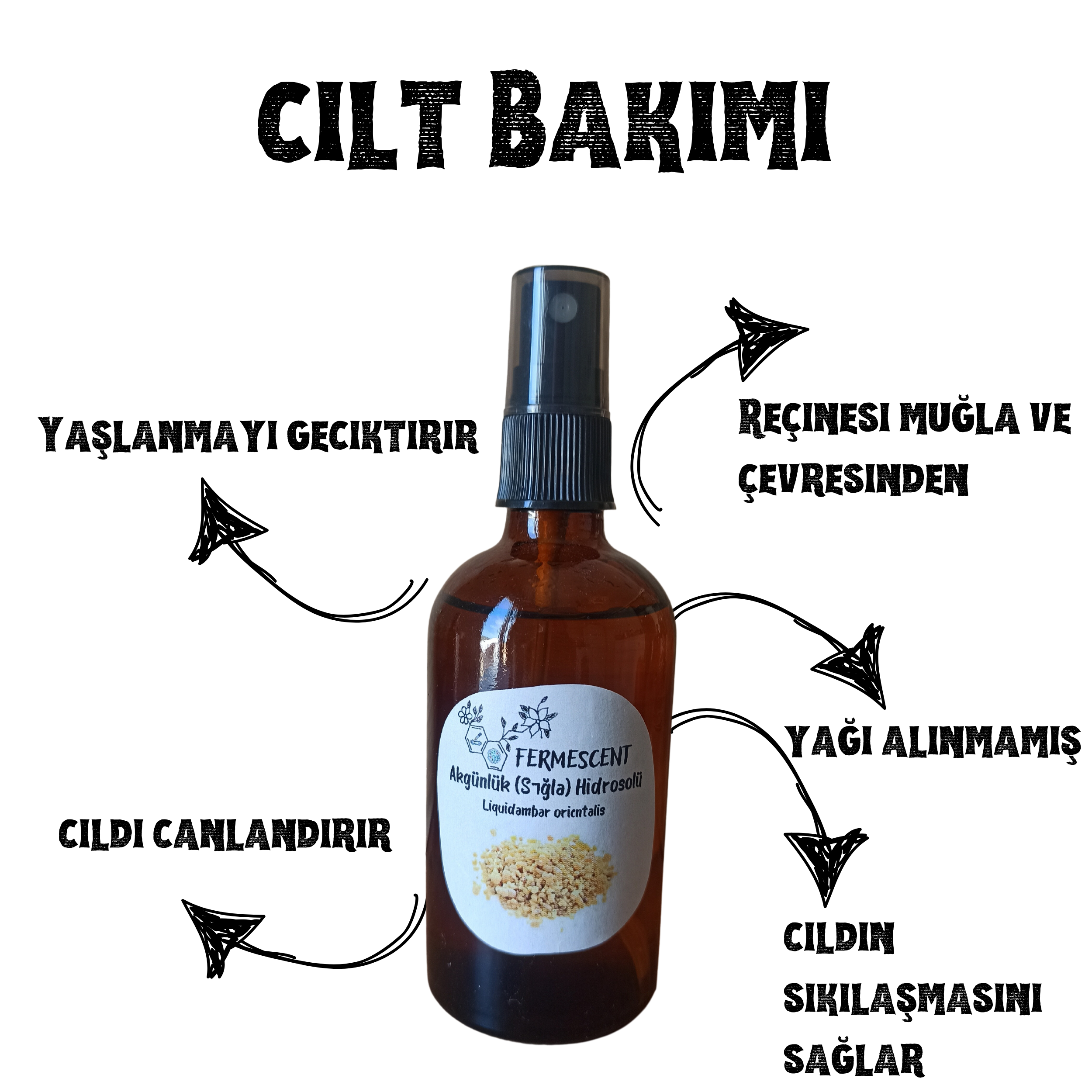 100 ml Akgünlük Hidrosolü %100 Organik