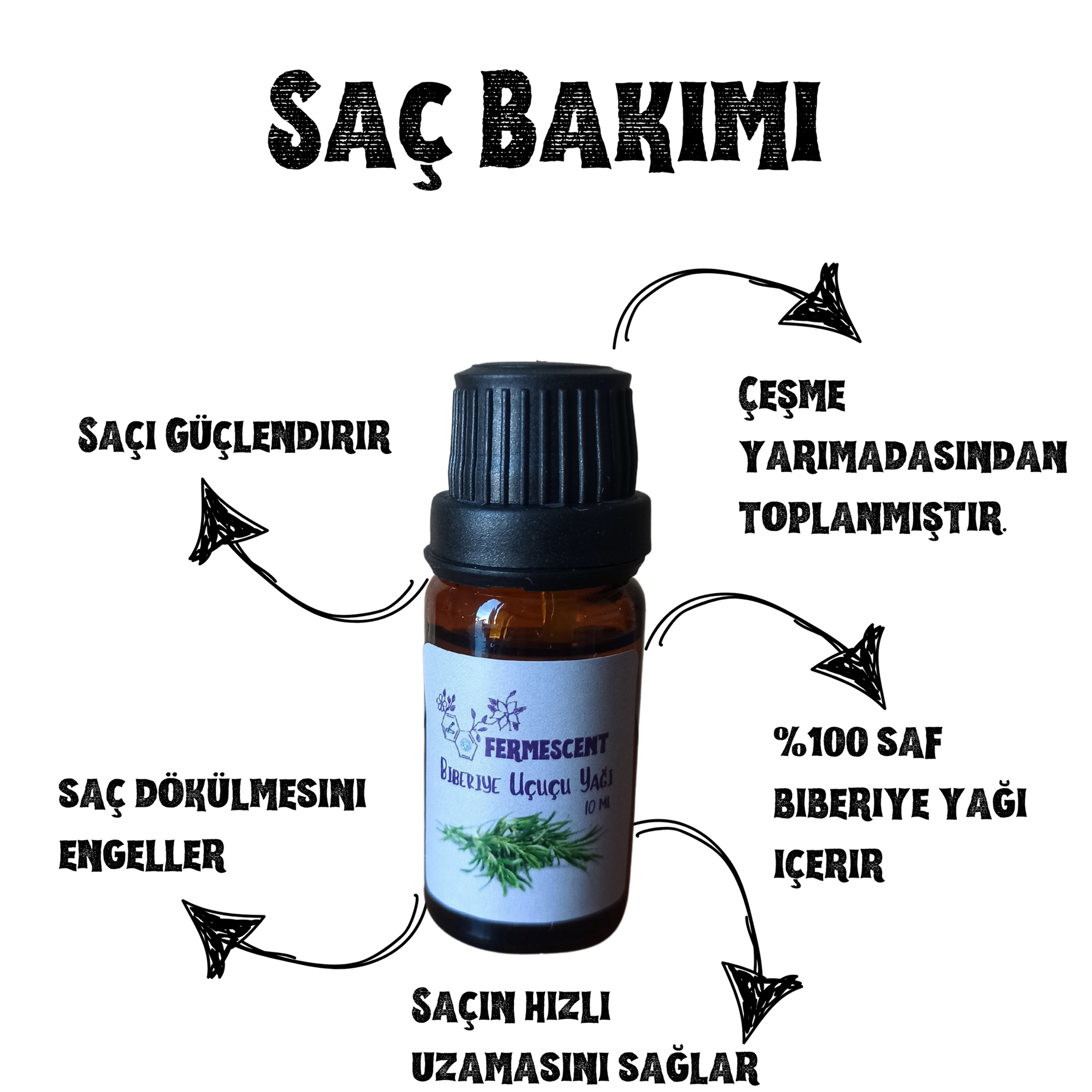 10 ml Biberiye Uçucu Yağı %100 Organik Özel Seri