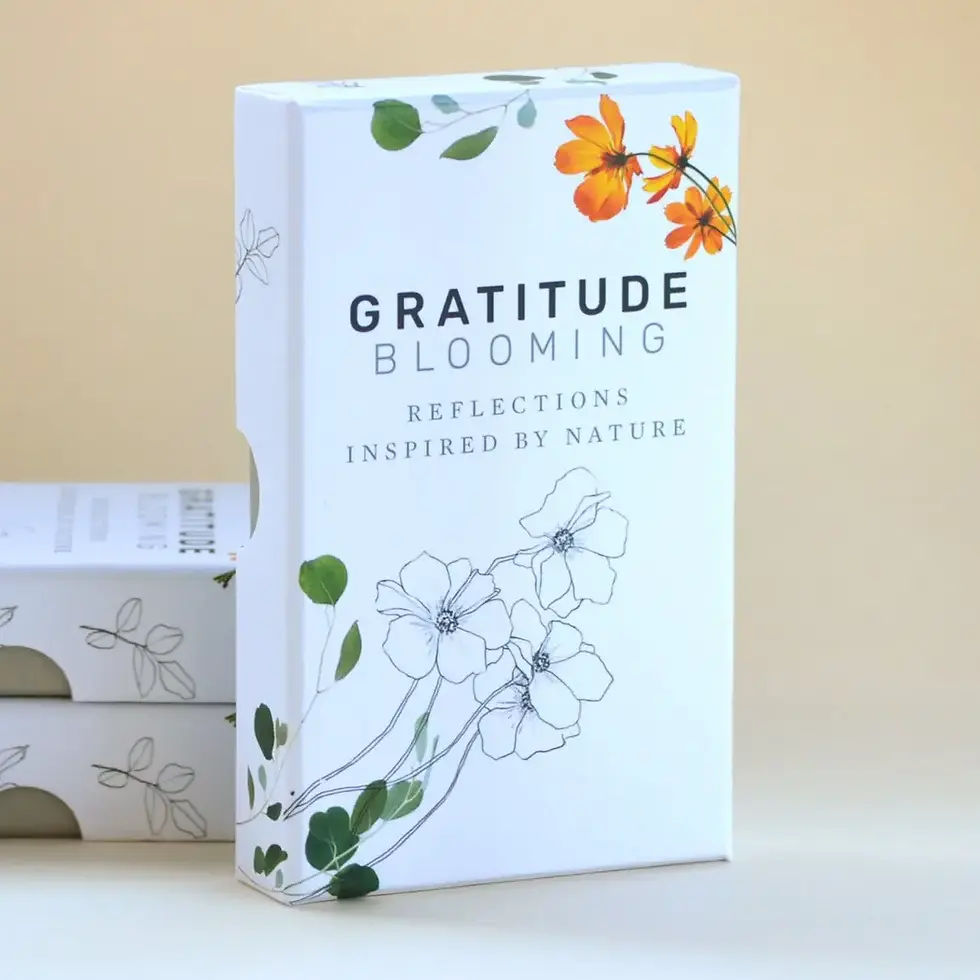 Jeu de cartes de réflexion Gratitude Blooming