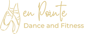En Pointe Dance and Fitness logo in a golden colour.