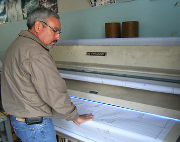 German Salgado printing a pattern marker
