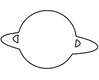 White Planet Silhouette 