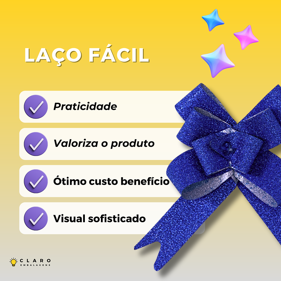 Miniatura: Laço Facil Com Glitter 18x35
