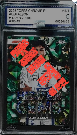 Alex Albon - AGS Mint 9 (2025 Topps Chrome F1 Hidden Gems)