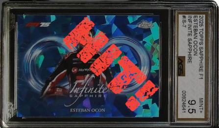 Esteban Ocon - AGS Mint+ 9.5 (2025 Topps Sapphire F1 Infinite Sapphire)