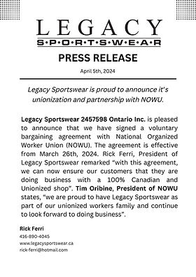 UNION LEGASY サイズS Union Shop | Legacy Sportswear
