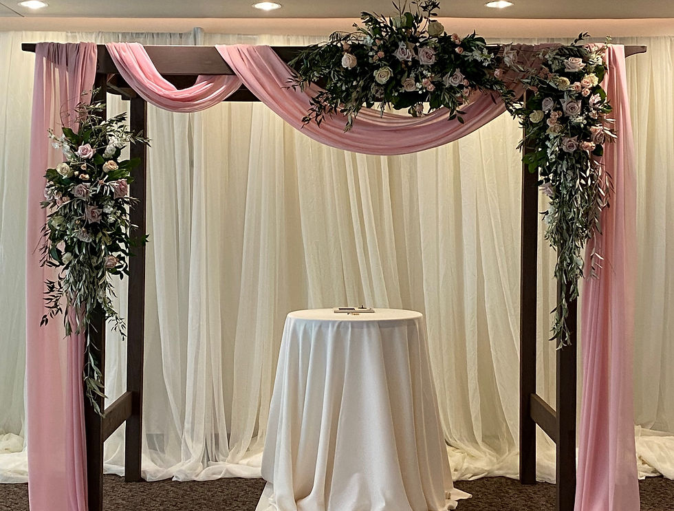 Rose Chiffon & Crushed Voile champagne