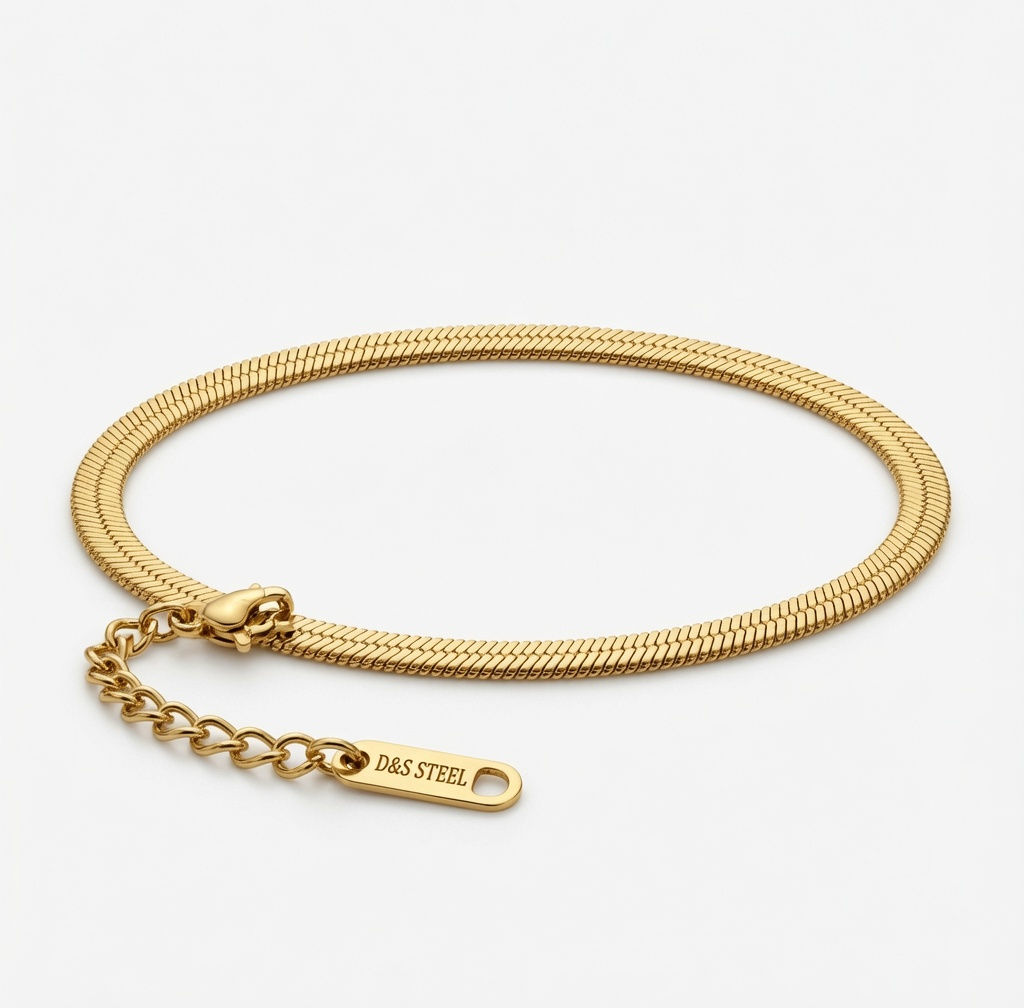Gold Style Plated Snake Chain Bracelet