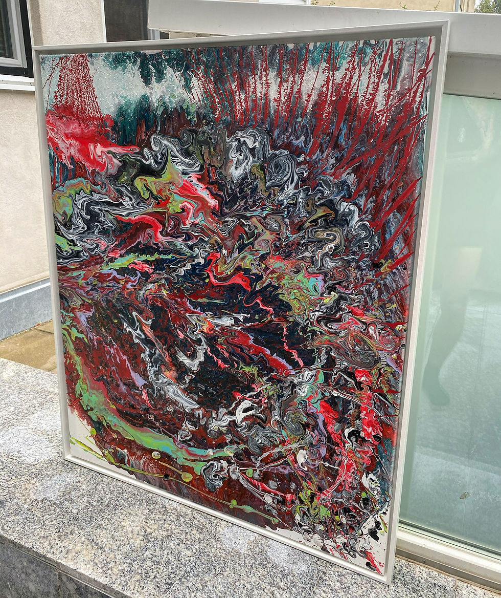 Miniaturbild: "The Dance Of Colours" 154 X 124 cm (2020)