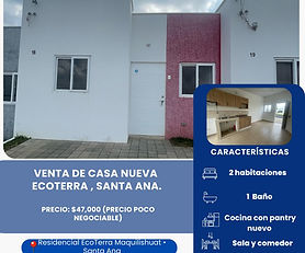 VENTA DE CASA ECOTERRA