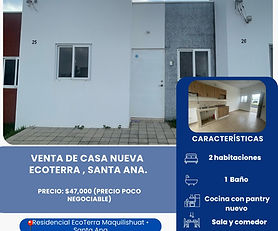 VENTA DE CASA ECOTERRA 
