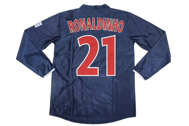 RONALDINHO PSG. LONG SLEEVE JERSEY CAMISETA 2001-2002