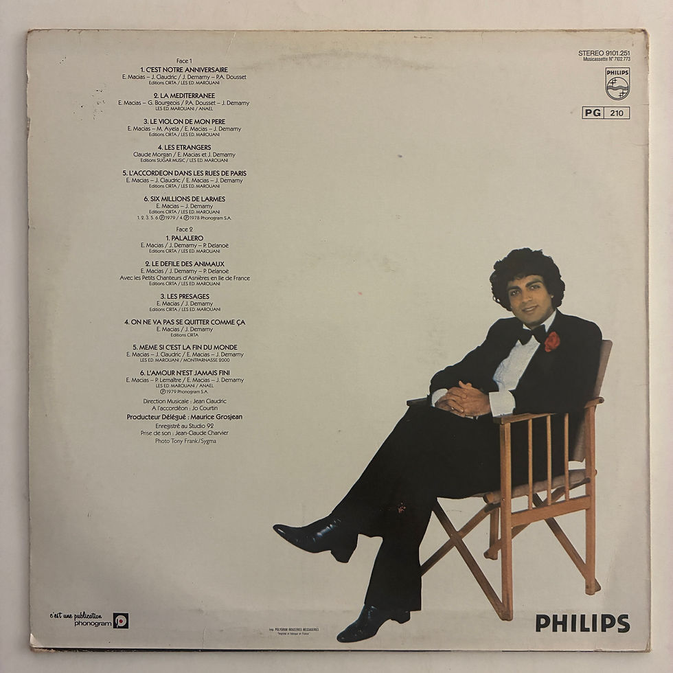 Küçük resim: Enrico Macias – Enrico Macias Ou La Poésie De La Méditerranée - PLAK