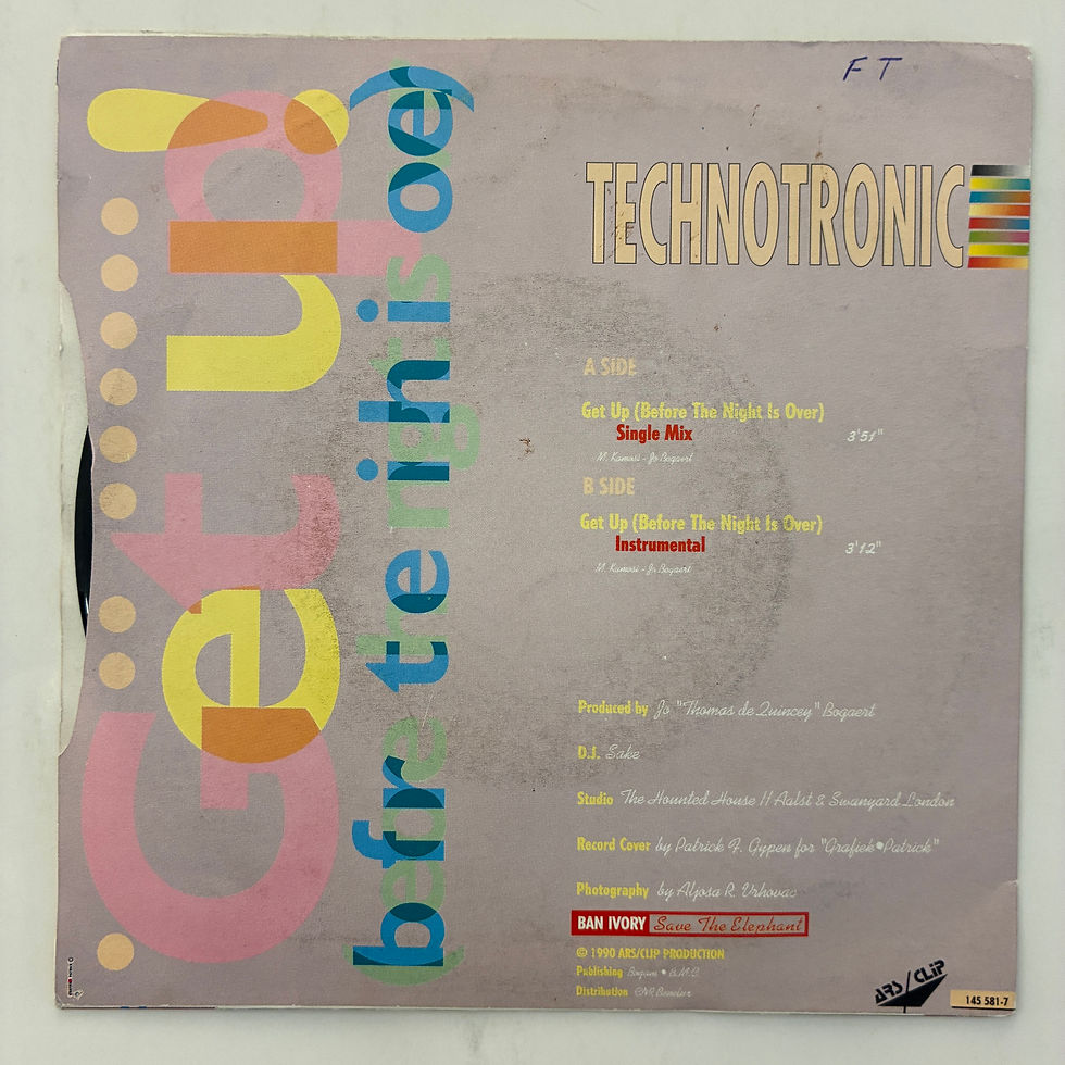 Küçük resim: Technotronic – Get Up! (Before The Night Is Over) - 45'lik