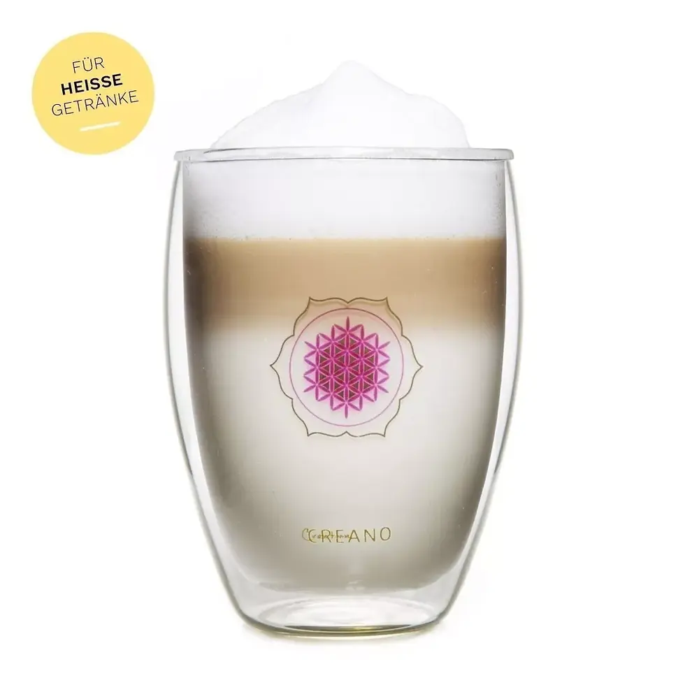 Miniature : Creano-ThermoGlas Lot de 6 verres double paroi 250 ml "Fleur de vie"