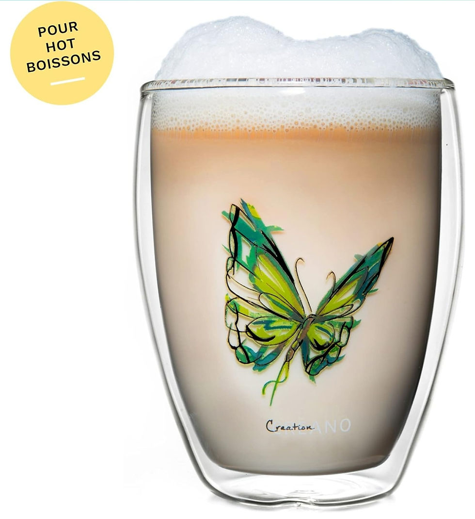 Miniature : Creano-ThermoGlas Lot de 6 verres double paroi 250 ml "Papillon"