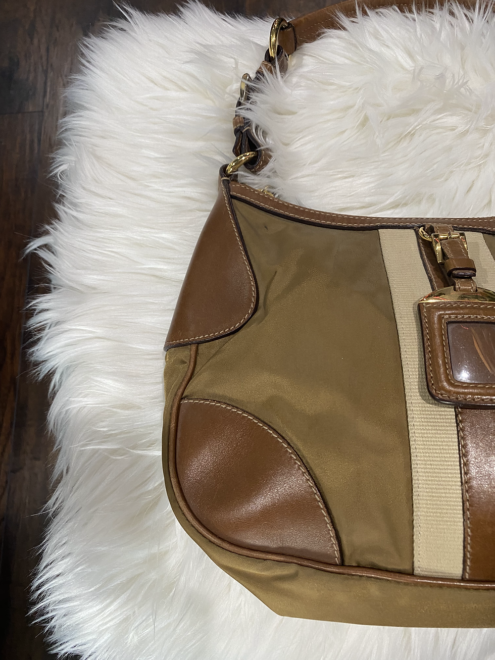 Thumbnail: Prada Tessuto Leather & Nylon Bag