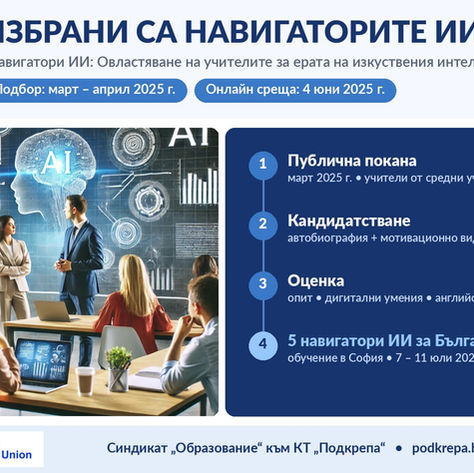 Избрани са първите навигатори ИИ в България