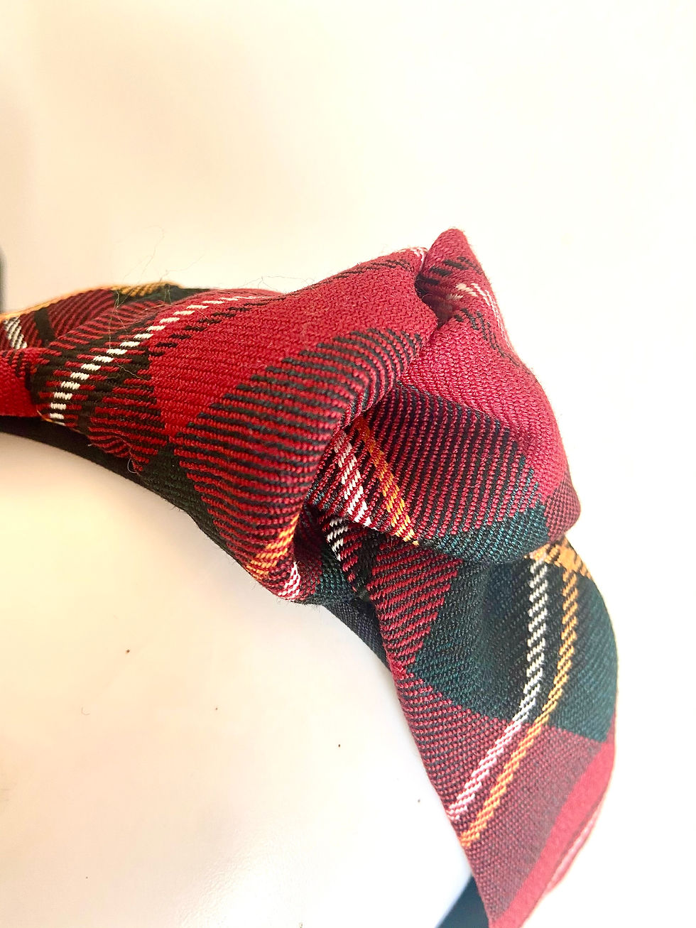Miniatura: Cerchietto nodo tartan -jacquard