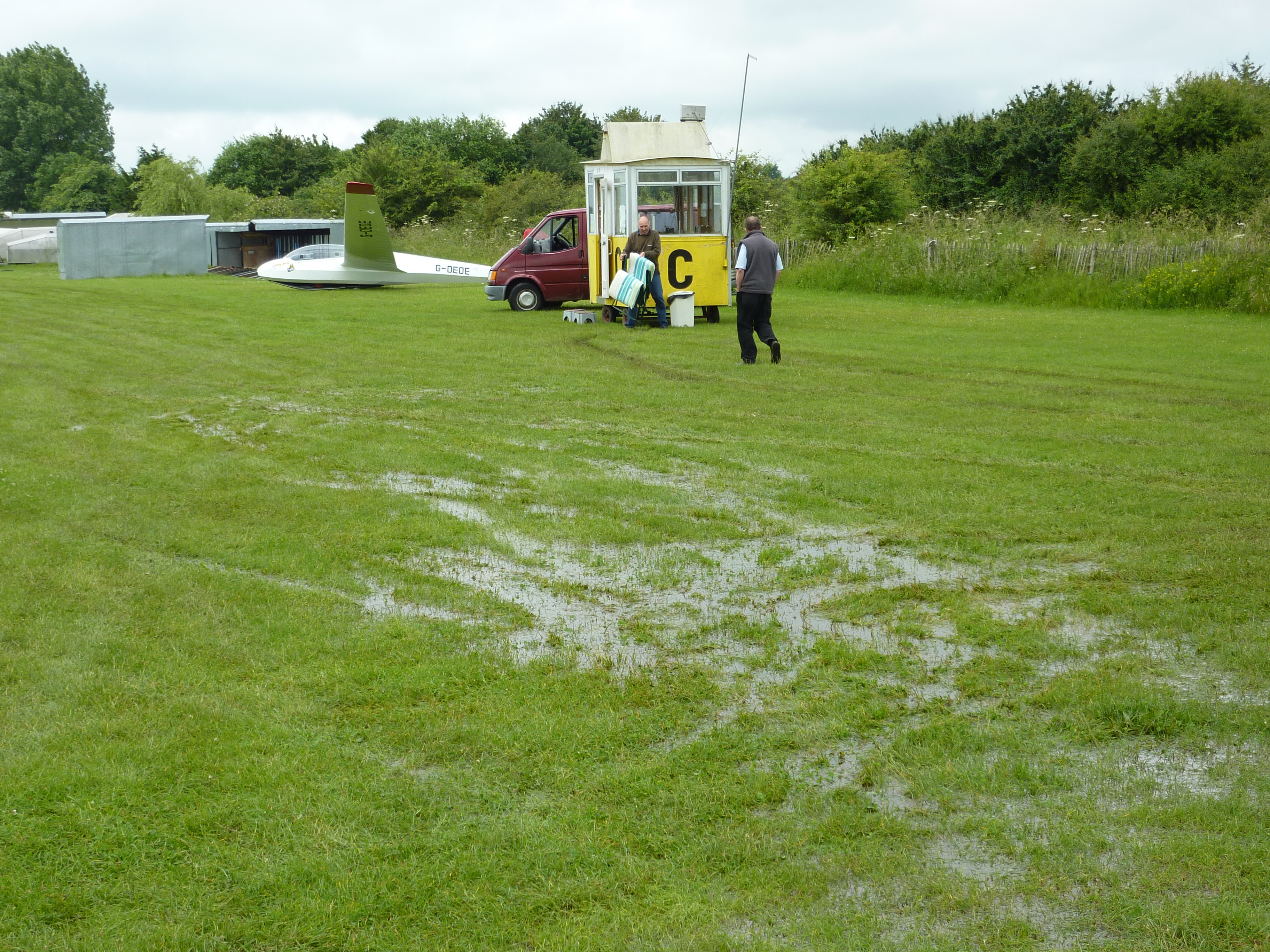 Soggy airfield in late July 2016