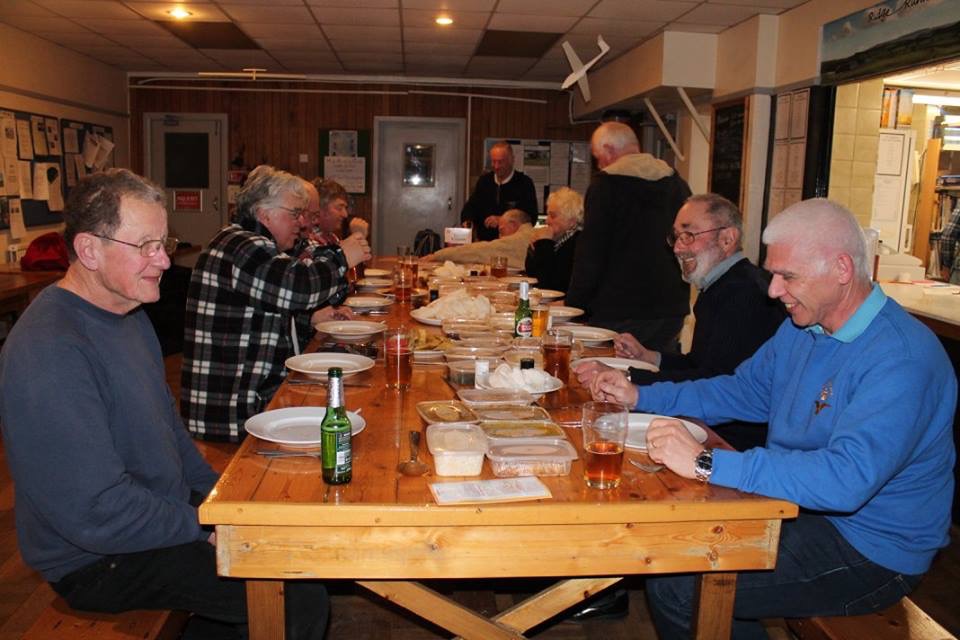 Enjoying a meal - Long Mynd 2016
