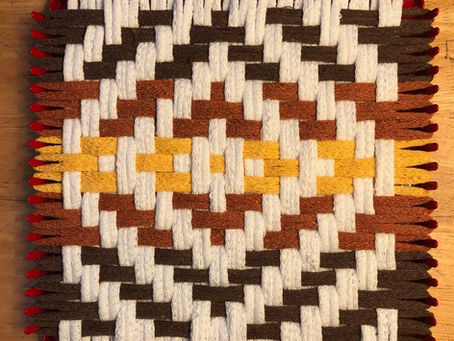 Leftover loop day (#2): Twill diamond potholder pattern