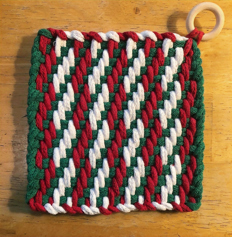 Split-loop potholder pattern 